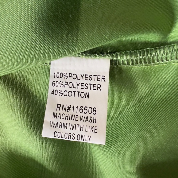 # A215  Ft INC  Y2K Revival  Lime Green Shirt Dress with Mesh Ruffle NWT XL - Picture 7 of 8